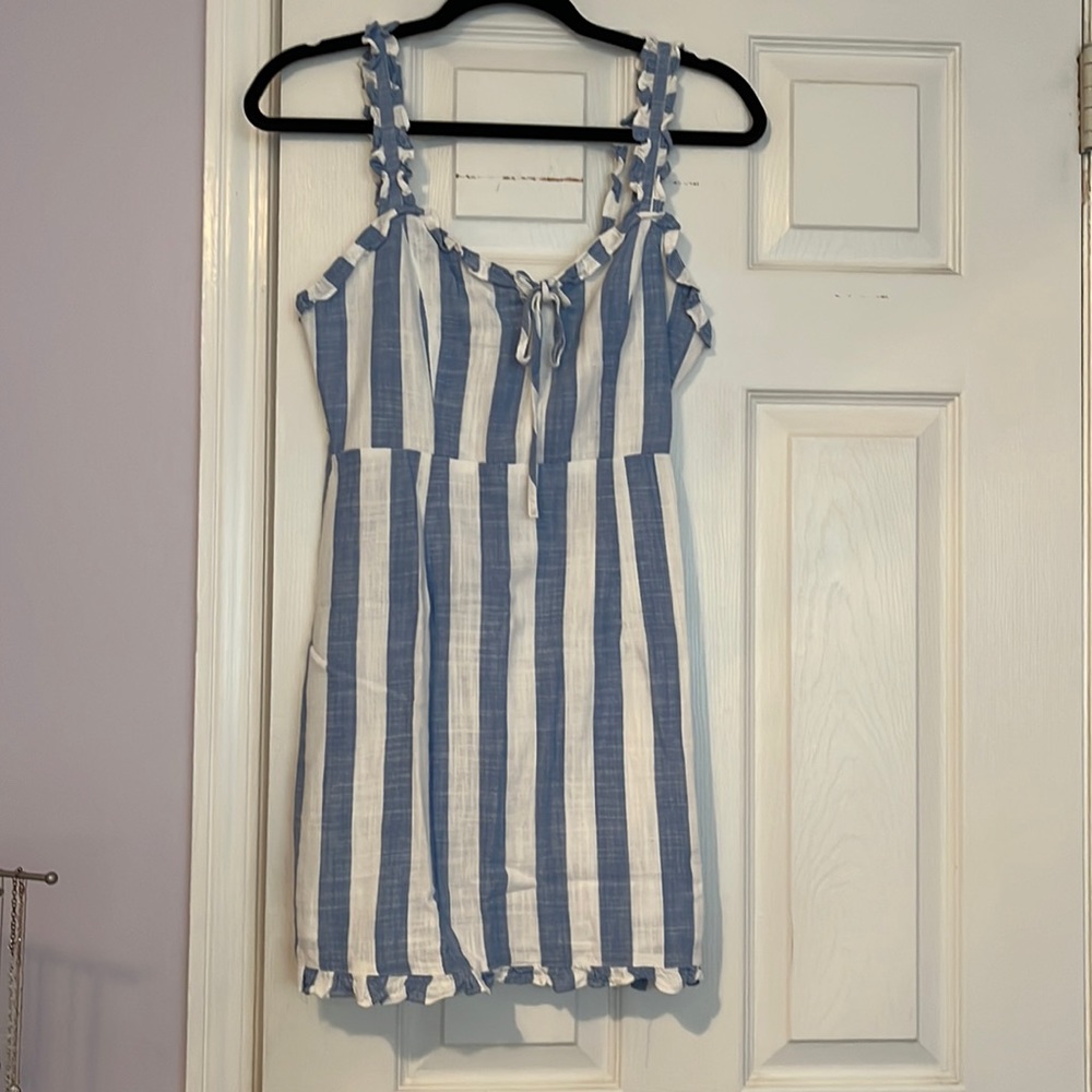 stripe preppy mini dress